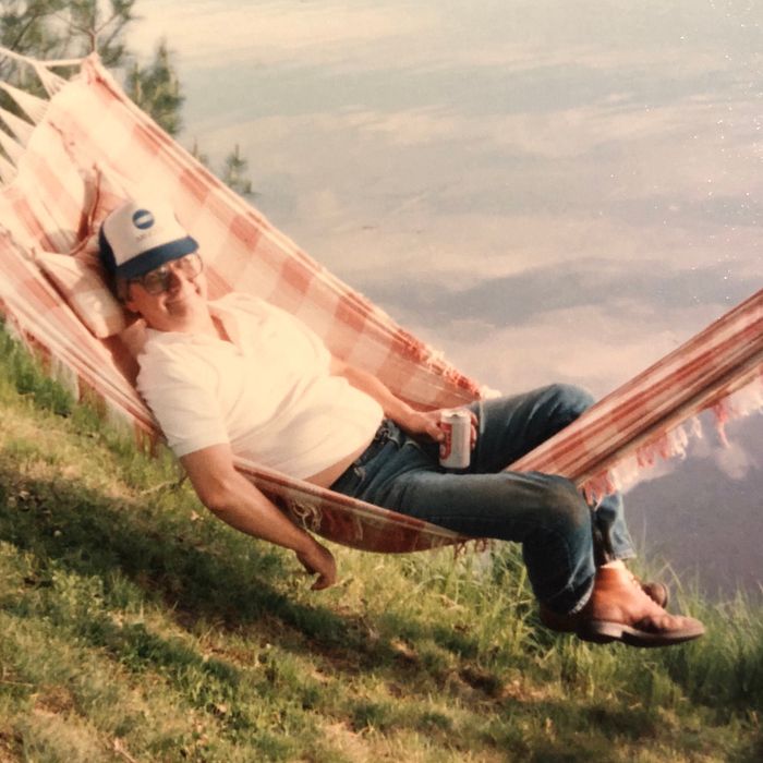 Ambros Amby Johnson on a hammock